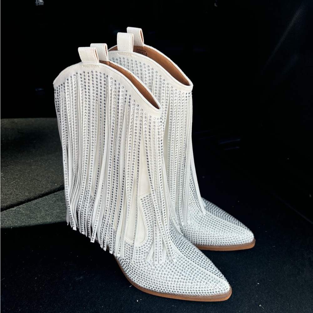 Paredisa fringe western cowboy boots Jessica Simpson